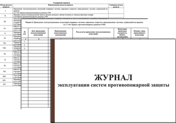 Ж139 Журнал эксплуатации систем противопожарной защиты (15 разделов) - Журналы - Журналы по пожарной безопасности - . Магазин Znakstend.ru